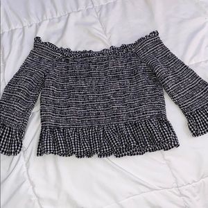 AEO cropped off the shoulder shirt